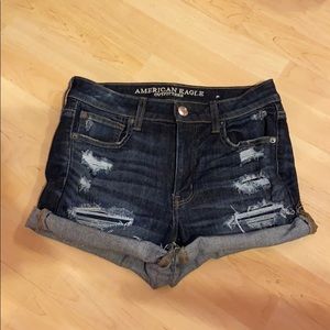American Eagle High Rise Denim Shorts